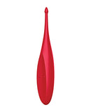 Satisfyer Twirling Fun Clitoral Vibrator Poppy Red, designed for targeted clitoral and nipple stimulation.