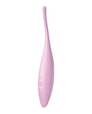 Satisfyer Twirling Joy App Controlled Vibrator Pink with a sporty design and a rounded tip for precise stimulation.