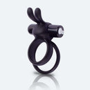 Screaming O Charged Ohare XL Vibrating Cock Ring Black with Rabbit Ears for Clitoral Stimulation