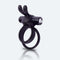 Screaming O Charged Ohare XL Vibrating Cock Ring Black with Rabbit Ears for Clitoral Stimulation