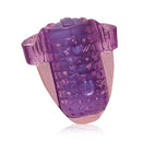 Ling O Vibrating Tongue Ring in purple, featuring textured design for enhanced pleasure.