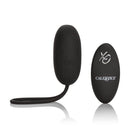 Silicone Remote Controlled Rechargeable Vibrating Egg with black design for discreet, powerful pleasure and customizable sensations.