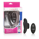 Lock N Play Remote Panty Teaser Black in packaging, featuring remote control and vibrating panty stimulator.