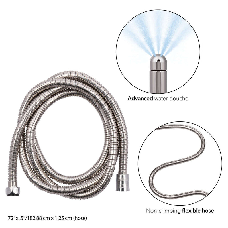 Pro Water Works flexible hose with advanced water douche attachment for versatile, hygienic cleaning.