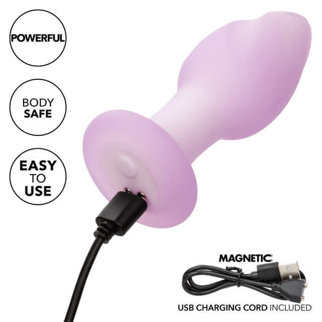 Lavender Haze Ridge Probe with magnetic USB charging cord, powerful vibration, body safe, easy to use.
