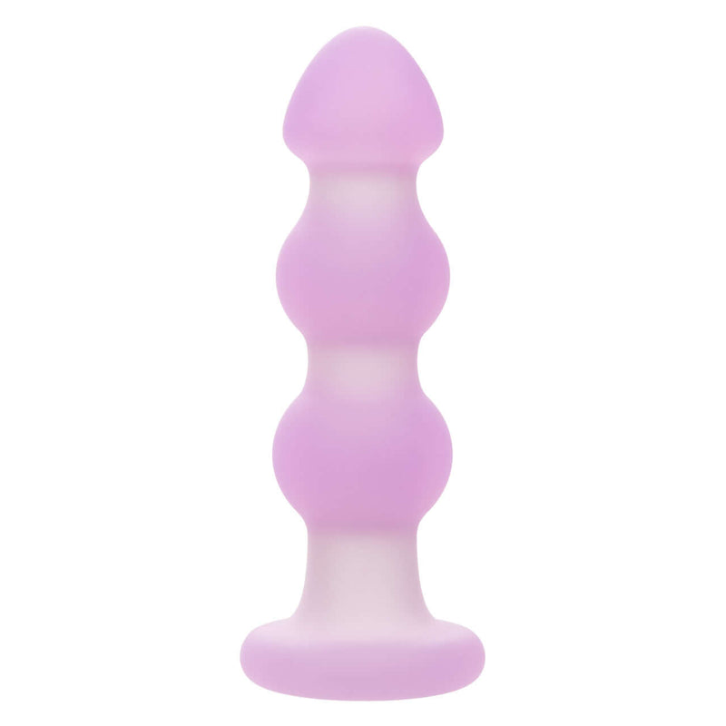 Lavender Haze Beaded Probe - Dual Layer Liquid Silicone Vibrating Anal Stimulator with dynamic beaded structure for ultimate pleasure
