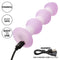 Lavender Haze Beaded Probe with USB charging cord, body-safe and easy to use dual-layer liquid silicone vibrating anal stimulator.