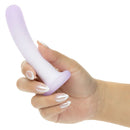 Hand holding the Lavender Haze Slender Curved Rechargeable Probe Purple showcasing its sleek design.