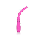 Pink Booty Flexer Vibrating Anal Bead Probe with flexible, tapered design, 3-speed, waterproof silicone for anal stimulation.