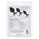 Silicone Gem Anal Kit Black packaging showcasing three graduated plugs in an elegant design with decorative gem bases.