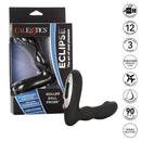 Eclipse Roller Ball Probe Black Prostate Massager in packaging, showcasing its features and ergonomic design.