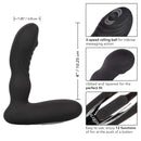 Eclipse Roller Ball Probe Black Prostate Massager features a ribbed design and 3-speed rolling ball for enhanced pleasure.