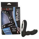 Eclipse Roller Ball Probe Black Prostate Massager in packaging showing sleek design and features.