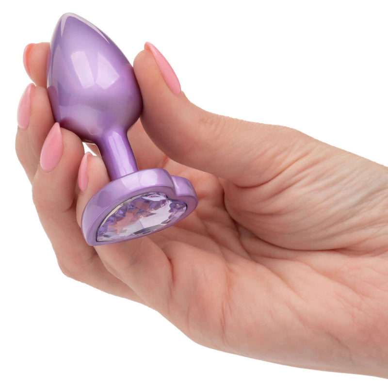 JEWEL SMALL AMETHYST HEART PLUG-2