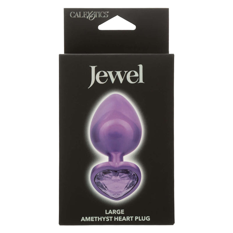 JEWEL LARGE AMETHYST HEART PLUG-1