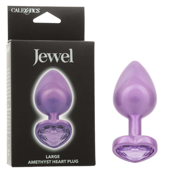 JEWEL LARGE AMETHYST HEART PLUG-3