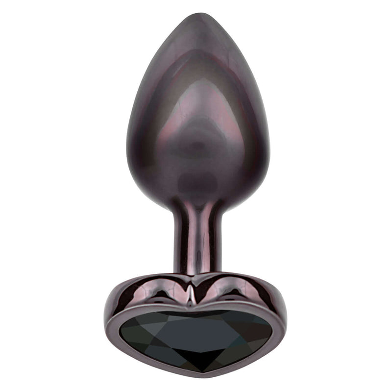 JEWEL SMALL BLACK DIAMOND HEART PLUG-0
