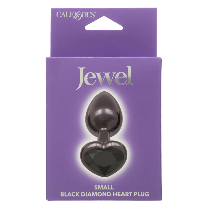 JEWEL SMALL BLACK DIAMOND HEART PLUG-1