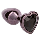 JEWEL SMALL BLACK DIAMOND HEART PLUG-3