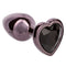 JEWEL SMALL BLACK DIAMOND HEART PLUG-3