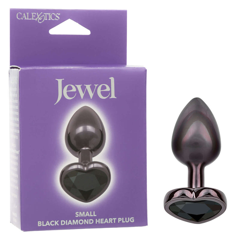 JEWEL SMALL BLACK DIAMOND HEART PLUG-4