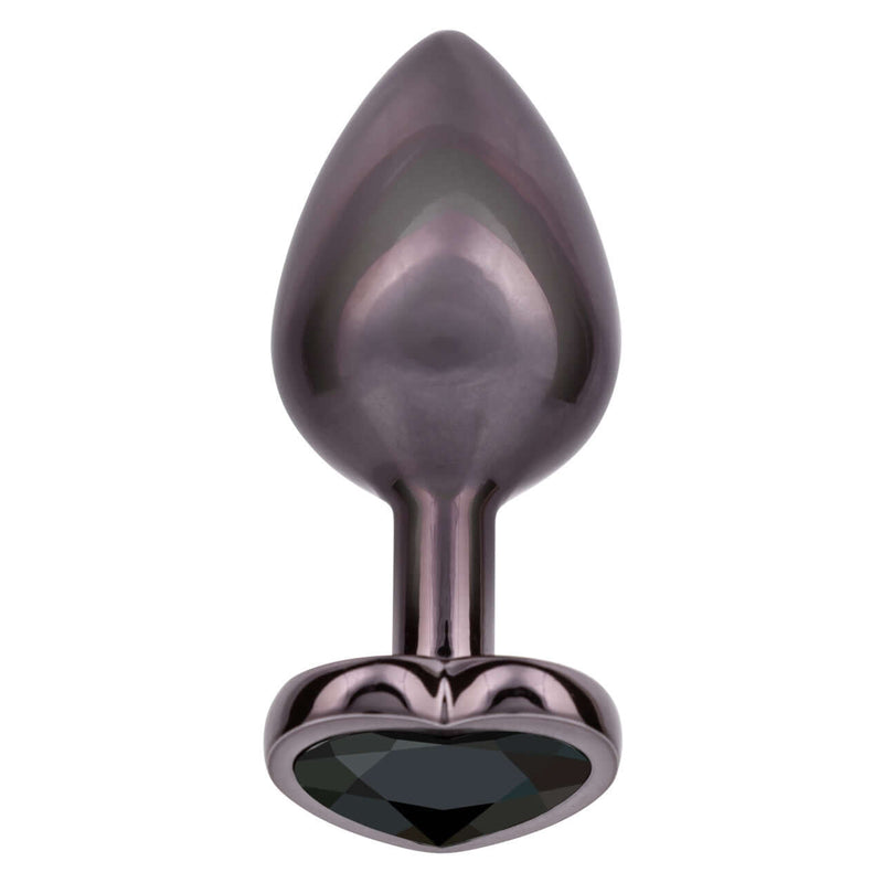JEWEL LARGE BLACK DIAMOND HEART PLUG-0