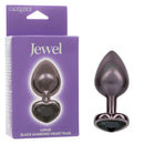 JEWEL LARGE BLACK DIAMOND HEART PLUG-5