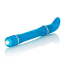 Pixies Mini G Pinpoint G-Spot Vibrator Blue displayed on a reflective surface.