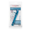 Pixies Mini G Pinpoint G-Spot Vibrator Blue packaging with diamond graphics, waterproof design and easy controls.