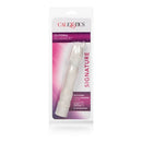 Clitoral Hummer Vibrator White packaging showcasing its multi-speed settings and unique scoop-style tip design.