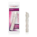Clitoral Hummer Vibrator White in packaging showcasing its unique scoop-style tip design for targeted stimulation.