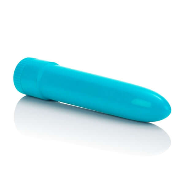 Blue Mini Neon Multiple Speed Hard Vibrator, sleek design and powerful vibrations, perfect for discreet pleasure and stimulation.