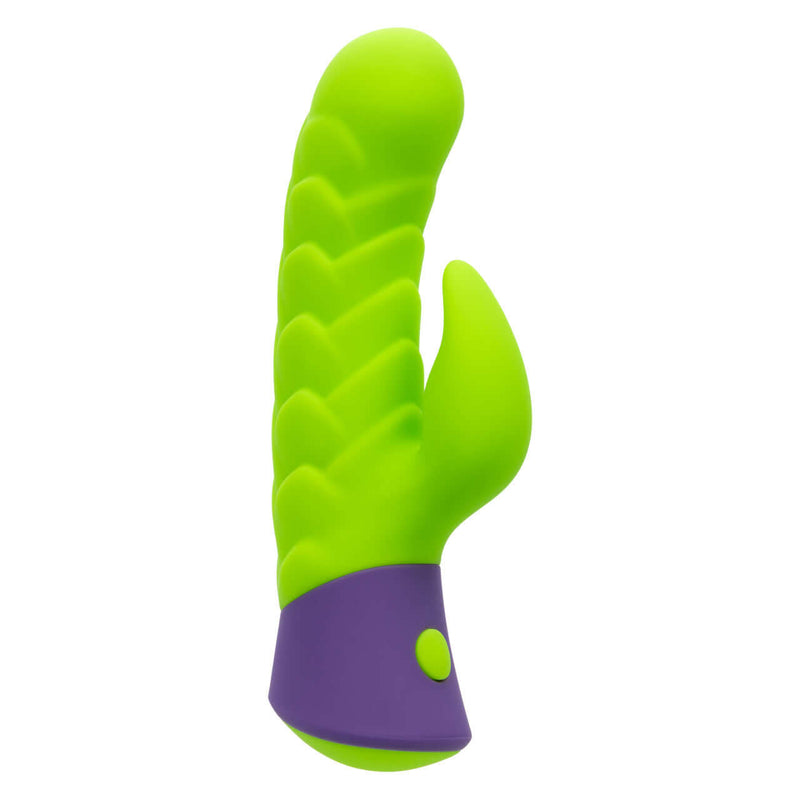 Rave Dragon G Rabbit Vibrator Green featuring a sleek design and vibrant green color, perfect for dual-stimulation pleasure.