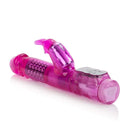 Waterproof Jack Rabbit Pink Vibrator showcasing its rabbit ears and rotating beads for enhanced pleasure.