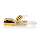 Platinum Jack Rabbit Vibrator Gold featuring smooth design and multiple stimulation functions for enhanced pleasure.