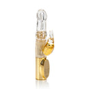 Platinum Jack Rabbit Vibrator Gold, featuring dual stimulation, multiple functions, and elegant design for pleasure.