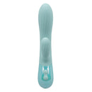 Aura Dual Ripple Rabbit Vibrator in soft silicone with rippled shaft and contoured stimulator for pleasure.