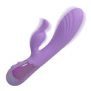 Aura Dual Bunny Rabbit Vibrator with sleek body-safe silicone design for internal and external pleasure.