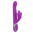 Enchanted Throbbing Butterfly Rechargeable Vibrator Purple showcasing its sleek design and vibrant color.