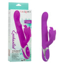 Enchanted Throbbing Butterfly Rechargeable Vibrator Purple packaging showcasing its features and design.