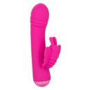 Thicc Chubby Rotating Butterfly Premium Liquid Silicone Massager with Triple Motor in vibrant pink color