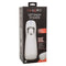 Optimum Power® Life-like Pulsar Stroker packaging showing rechargeable vibration and suction capabilities for personal pleasure.