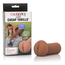 Cheap Thrills The Roller Girl Brown Ass Stroker product packaging and detailed view of the stroker.