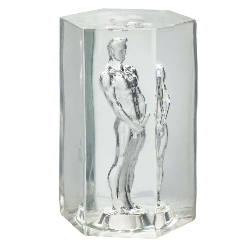 Transparent Guys Guys Guys Romeo masturbator with sculpted interior design.