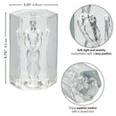Transparent Guys Guys Guys Romeo masturbator with soft, tight, and stretchy design for superior suction, featuring detailed dimensions.