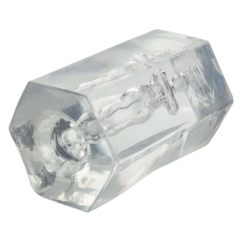 Transparent soft and stretchy Guys Guys Guys David masturbator for intense solo play with visible design and superior suction.