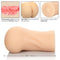 Stroke It Ass Ivory Light Skin Tone Beige Masturbator with anatomically correct textured chamber for life-like pleasure, 6.5 inches
