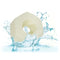 Textured glow-in-the-dark stroker submerged in water with splashes around, highlighting its aquatic adaptability.