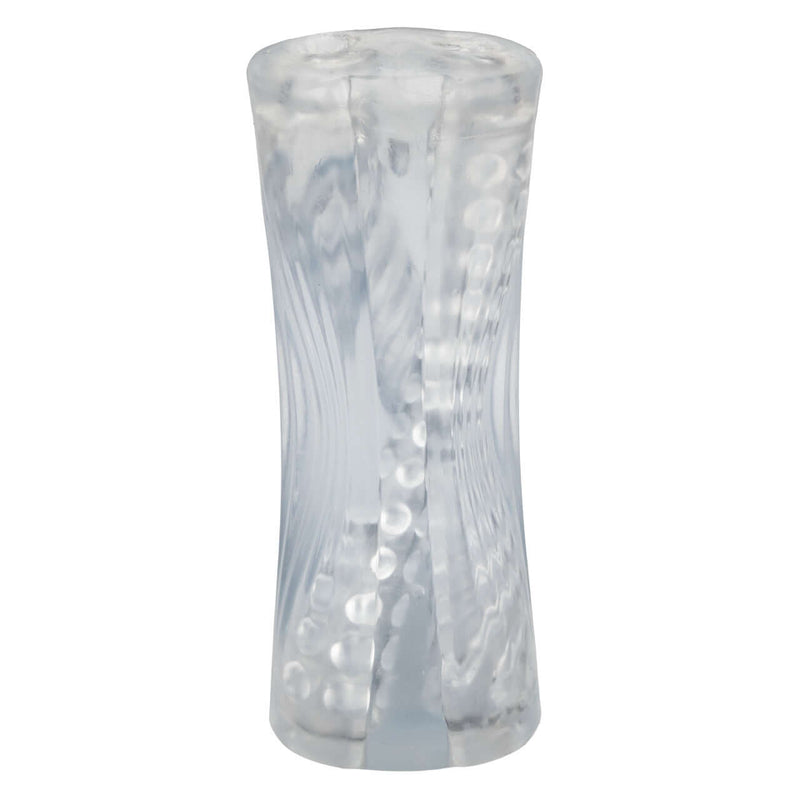 Cyclone Dual Ribbed Stroker XL with textured chambers for enhanced solo play experience.