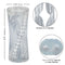Cyclone Dual Ribbed Stroker XL with easy-grip, open-ended design, and detailed XL ribbed chamber for enhanced solo play stimulation.